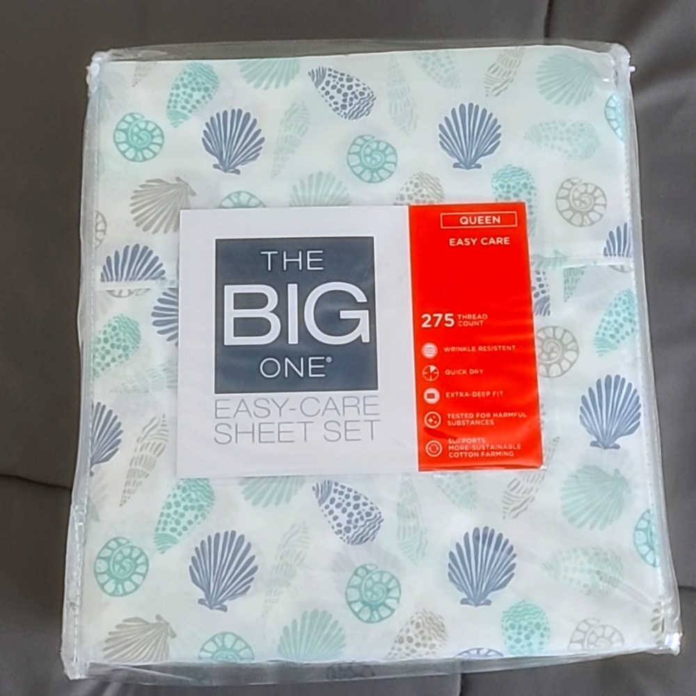 8/25 The Big One Queen Sheet Set turquoise NWT